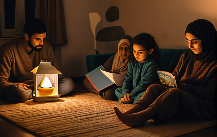 재난 대비 생존 훈련 영상 - **Prompt:** A cheerful and cohesive Arab family (father, mother, and two children, a girl around 6 a...