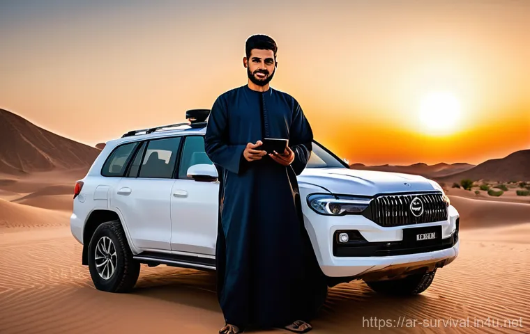 긴급 구조 요청하기 - **Prompt:** A warm, inviting scene in a modern Middle Eastern living room. A diverse family, includi...