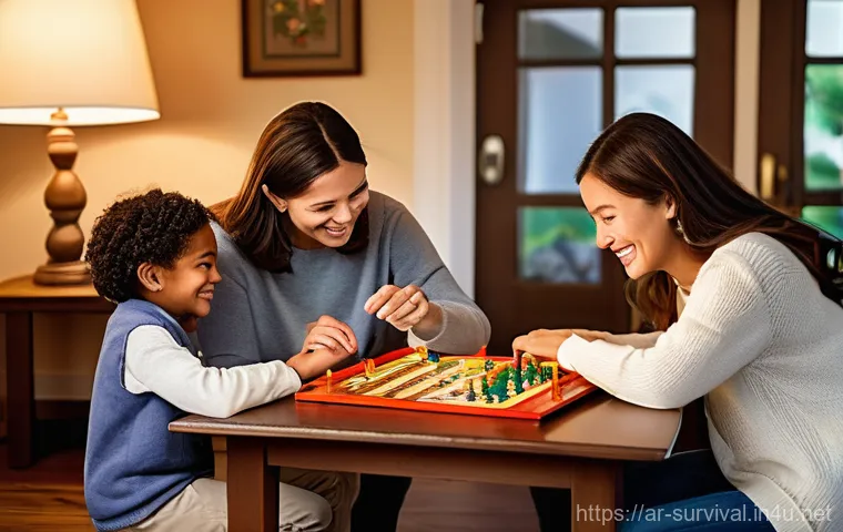 자연재해 대비 주택 보험 - **Prompt:** A bright, contemporary living room with visible smart home technology. In the foreground...