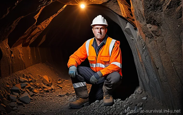 광산 사고 발생 시 생존법 - Image Prompt 1: The Diligent Miner**